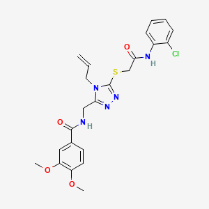 N-{[4-allyl-5-({2-[(2-chlorophenyl)amino]-2-oxoethyl}thio)-4H-1,2,4-triazol-3-yl]methyl}-3,4-dimethoxybenzamide