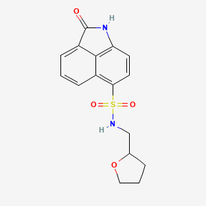 molecular formula C16H16N2O4S B4110699 2-oxo-N-(tetrahydro-2-furanylmethyl)-1,2-dihydrobenzo[cd]indole-6-sulfonamide 