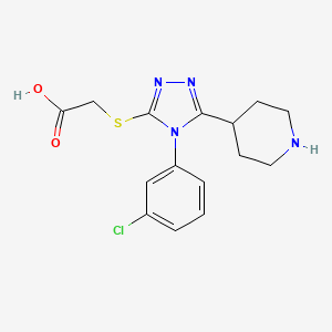 {[4-(3-chlorophenyl)-5-piperidin-4-yl-4H-1,2,4-triazol-3-yl]thio}acetic acid