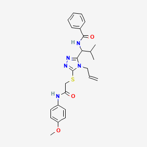 N-{1-[4-allyl-5-({2-[(4-methoxyphenyl)amino]-2-oxoethyl}thio)-4H-1,2,4-triazol-3-yl]-2-methylpropyl}benzamide