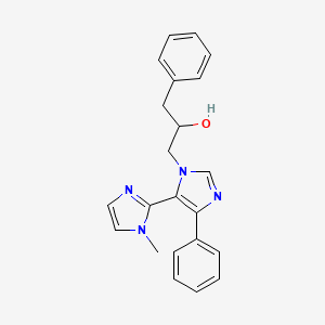 molecular formula C22H22N4O B4110733 1-(1-methyl-5'-phenyl-1H,3'H-2,4'-biimidazol-3'-yl)-3-phenylpropan-2-ol 