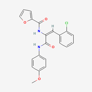 molecular formula C21H17ClN2O4 B4110750 N-(2-(2-chlorophenyl)-1-{[(4-methoxyphenyl)amino]carbonyl}vinyl)-2-furamide 