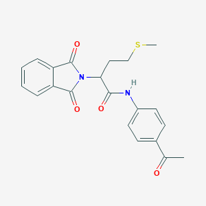 molecular formula C21H20N2O4S B411076 N-(4-acetylphenyl)-2-(1,3-dioxo-1,3-dihydro-2H-isoindol-2-yl)-4-(methylsulfanyl)butanamide 