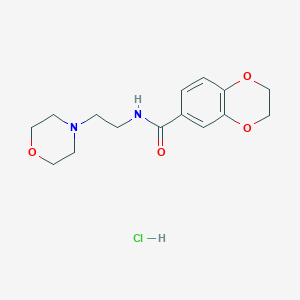 molecular formula C15H21ClN2O4 B4110776 N-[2-(4-morpholinyl)ethyl]-2,3-dihydro-1,4-benzodioxine-6-carboxamide hydrochloride 