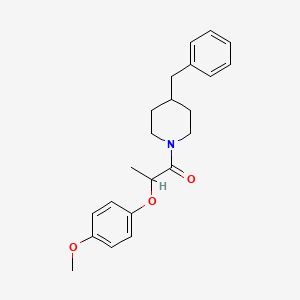 molecular formula C22H27NO3 B4110780 4-benzyl-1-[2-(4-methoxyphenoxy)propanoyl]piperidine 