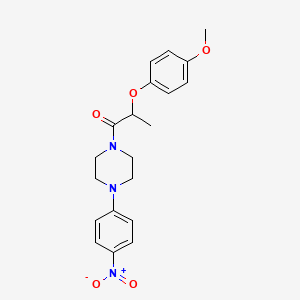 molecular formula C20H23N3O5 B4110785 1-[2-(4-methoxyphenoxy)propanoyl]-4-(4-nitrophenyl)piperazine 