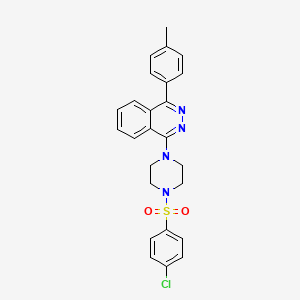 molecular formula C25H23ClN4O2S B4110798 1-{4-[(4-chlorophenyl)sulfonyl]-1-piperazinyl}-4-(4-methylphenyl)phthalazine 