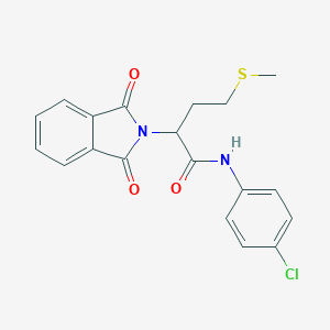 molecular formula C19H17ClN2O3S B411080 N-(4-chlorophenyl)-2-(1,3-dioxo-1,3-dihydro-2H-isoindol-2-yl)-4-(methylsulfanyl)butanamide CAS No. 333443-75-7