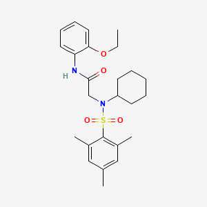 molecular formula C25H34N2O4S B4110808 N~2~-cyclohexyl-N~1~-(2-ethoxyphenyl)-N~2~-(mesitylsulfonyl)glycinamide 