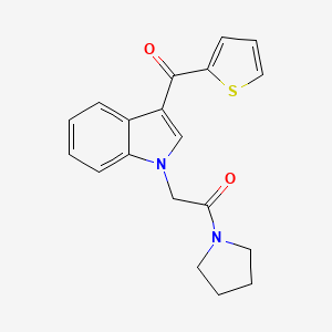 molecular formula C19H18N2O2S B4110828 {1-[2-oxo-2-(1-pyrrolidinyl)ethyl]-1H-indol-3-yl}(2-thienyl)methanone 