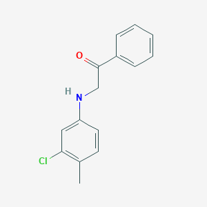 molecular formula C15H14ClNO B411083 2-(3-Chloro-4-methylanilino)-1-phenylethanone 