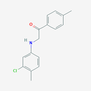 molecular formula C16H16ClNO B411084 2-(3-Chloro-4-methylanilino)-1-(4-methylphenyl)ethanone 