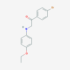molecular formula C16H16BrNO2 B411085 1-(4-Bromophenyl)-2-(4-ethoxyanilino)ethanone 