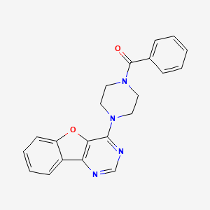 molecular formula C21H18N4O2 B4110855 4-(4-benzoyl-1-piperazinyl)[1]benzofuro[3,2-d]pyrimidine 