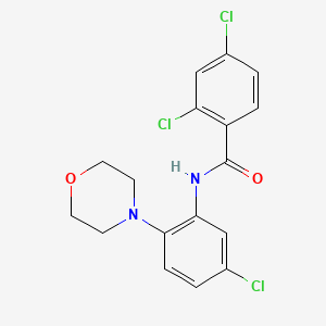 molecular formula C17H15Cl3N2O2 B4110875 2,4-dichloro-N-[5-chloro-2-(4-morpholinyl)phenyl]benzamide 
