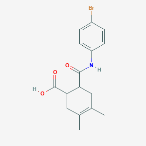 molecular formula C16H18BrNO3 B411088 6-[(4-Bromophenyl)carbamoyl]-3,4-dimethylcyclohex-3-ene-1-carboxylic acid 