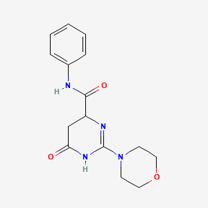 molecular formula C15H18N4O3 B4110881 2-(4-morpholinyl)-6-oxo-N-phenyl-1,4,5,6-tetrahydro-4-pyrimidinecarboxamide 