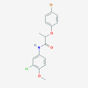 molecular formula C16H15BrClNO3 B4110885 2-(4-bromophenoxy)-N-(3-chloro-4-methoxyphenyl)propanamide 