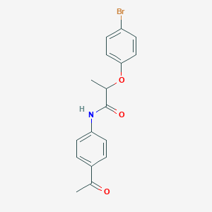 molecular formula C17H16BrNO3 B4110898 N-(4-acetylphenyl)-2-(4-bromophenoxy)propanamide 
