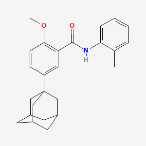 molecular formula C25H29NO2 B4110918 5-(1-adamantyl)-2-methoxy-N-(2-methylphenyl)benzamide 
