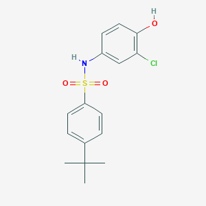 molecular formula C16H18ClNO3S B411093 4-tert-butyl-N-(3-chloro-4-hydroxyphenyl)benzenesulfonamide 