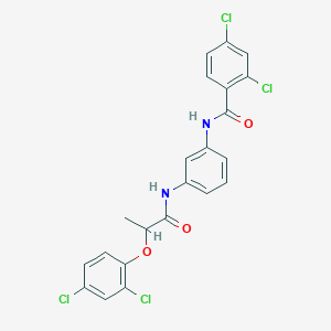 molecular formula C22H16Cl4N2O3 B4110934 2,4-dichloro-N-(3-{[2-(2,4-dichlorophenoxy)propanoyl]amino}phenyl)benzamide 