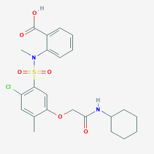 2-[({2-chloro-5-[2-(cyclohexylamino)-2-oxoethoxy]-4-methylphenyl}sulfonyl)(methyl)amino]benzoic acid