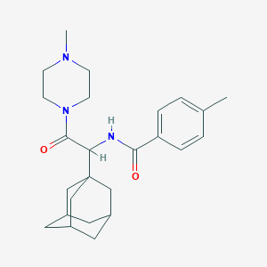molecular formula C25H35N3O2 B4110973 N-[1-(1-adamantyl)-2-(4-methyl-1-piperazinyl)-2-oxoethyl]-4-methylbenzamide CAS No. 1009290-04-3
