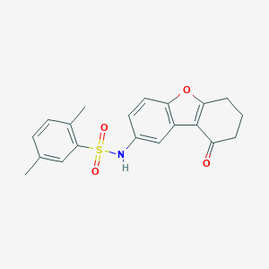 molecular formula C20H19NO4S B411098 2,5-Dimethyl-N-(9-oxo-6,7,8,9-tetrahydro-dibenzofuran-2-yl)-benzenesulfonamide 