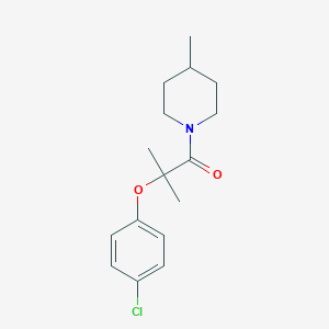 molecular formula C16H22ClNO2 B411099 1-[2-(4-Chlorophenoxy)-2-methylpropanoyl]-4-methylpiperidine 