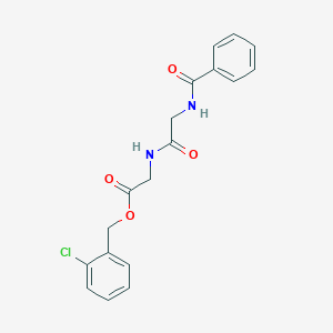 molecular formula C18H17ClN2O4 B4111018 2-chlorobenzyl N-benzoylglycylglycinate 