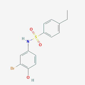 molecular formula C14H14BrNO3S B411102 N-(3-bromo-4-hydroxyphenyl)-4-ethylbenzenesulfonamide CAS No. 333309-53-8