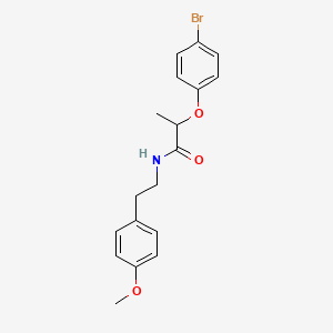 molecular formula C18H20BrNO3 B4111026 2-(4-bromophenoxy)-N-[2-(4-methoxyphenyl)ethyl]propanamide 