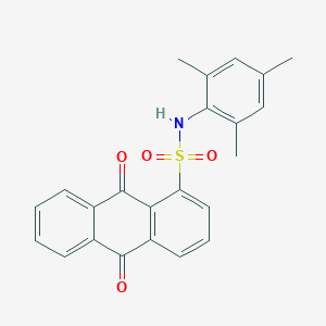 molecular formula C23H19NO4S B411103 N-mesityl-9,10-dioxo-9,10-dihydro-1-anthracenesulfonamide 