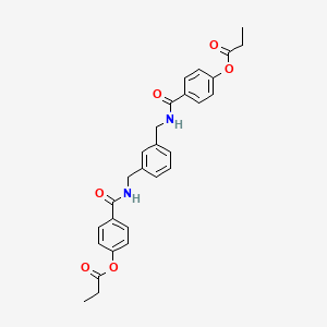 molecular formula C28H28N2O6 B4111030 1,3-phenylenebis(methyleneiminocarbonyl-4,1-phenylene) dipropanoate 