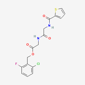 molecular formula C16H14ClFN2O4S B4111040 2-chloro-6-fluorobenzyl N-(2-thienylcarbonyl)glycylglycinate 