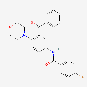 molecular formula C24H21BrN2O3 B4111048 N-[3-benzoyl-4-(4-morpholinyl)phenyl]-4-bromobenzamide 