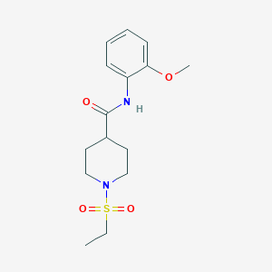 molecular formula C15H22N2O4S B4111055 1-(ethylsulfonyl)-N-(2-methoxyphenyl)-4-piperidinecarboxamide 