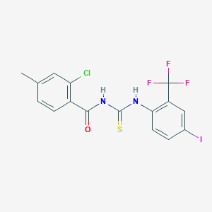 2-chloro-N-({[4-iodo-2-(trifluoromethyl)phenyl]amino}carbonothioyl)-4-methylbenzamide