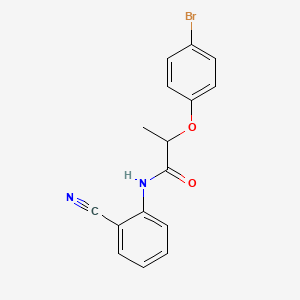 molecular formula C16H13BrN2O2 B4111092 2-(4-bromophenoxy)-N-(2-cyanophenyl)propanamide 