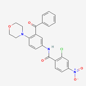 molecular formula C24H20ClN3O5 B4111098 N-[3-benzoyl-4-(4-morpholinyl)phenyl]-2-chloro-4-nitrobenzamide 