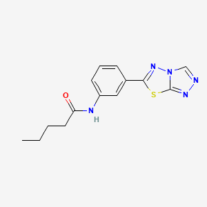 molecular formula C14H15N5OS B4111106 N-(3-[1,2,4]triazolo[3,4-b][1,3,4]thiadiazol-6-ylphenyl)pentanamide 