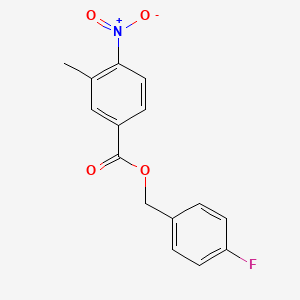 molecular formula C15H12FNO4 B4111134 4-fluorobenzyl 3-methyl-4-nitrobenzoate 