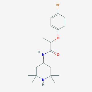 molecular formula C18H27BrN2O2 B4111137 2-(4-bromophenoxy)-N-(2,2,6,6-tetramethyl-4-piperidinyl)propanamide 