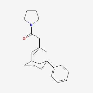 molecular formula C22H29NO B4111149 1-[(3-phenyl-1-adamantyl)acetyl]pyrrolidine 