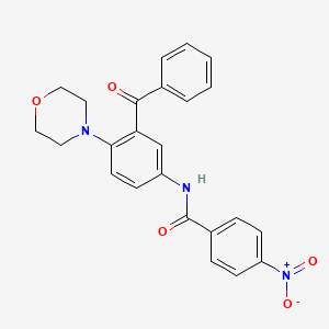 molecular formula C24H21N3O5 B4111199 N-[3-benzoyl-4-(4-morpholinyl)phenyl]-4-nitrobenzamide 