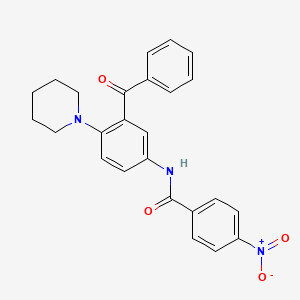 molecular formula C25H23N3O4 B4111226 N-[3-benzoyl-4-(1-piperidinyl)phenyl]-4-nitrobenzamide 