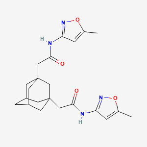molecular formula C22H28N4O4 B4111245 2,2'-tricyclo[3.3.1.1~3,7~]decane-1,3-diylbis[N-(5-methyl-3-isoxazolyl)acetamide] 