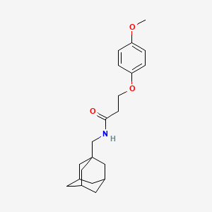 molecular formula C21H29NO3 B4111255 N-(1-adamantylmethyl)-3-(4-methoxyphenoxy)propanamide 