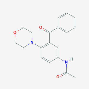 molecular formula C19H20N2O3 B4111263 N-[3-benzoyl-4-(4-morpholinyl)phenyl]acetamide 